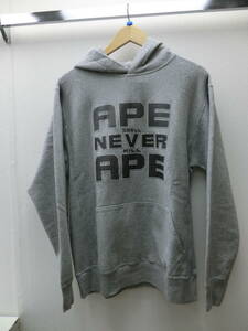 es/546511/2309/アベイシングエイプ　A BATHING APE SHALL NEVER KILL APE スウェット パーカー/グレー/サイズM