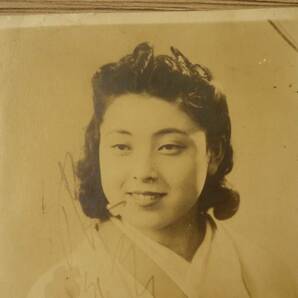 サイン入り 服部富子 写真 ブロマイド 戦前 歌手 女優 昭和の画像4