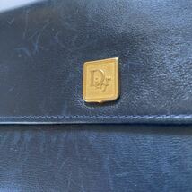 Dior ディオール 長財布 ロングウォレット 濃紺 ネイビー レザー 二つ折り クリスチャンディオール_画像5