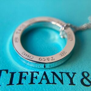 Tiffany＆co. ティファニー　1837ロゴ サークルペンダント　シルバーネックレス　Ag925