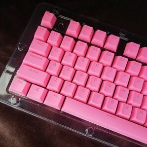 濃いピンク キートップ　キーキャップ　自作キーボードキャップ　keycaps