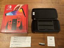 1円スタート! Nintendo Switch 有機ELモデル ニンテンドースイッチ 本体　任天堂 マリオ レッド　保証書あり　オマケ付き　2024年1月購入_画像3