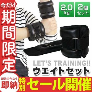 【数量限定セール】リストウエイト 2.0kg 2個セットトレーニング リストバンド 4kg ウェイトトレーニング ダイエットの画像1