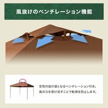 【数量限定セール】テント タープテント ワンタッチ 2m×2m ベンチレーション付属 耐水 日よけ 日除け サンシェード アウトドア レジャー_画像4