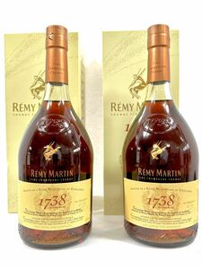REMY MARTIN レミーマルタン アコードロイヤル 1738 2本まとめて　750ml 40％ ブランデー コニャック 古酒 箱付 未開栓