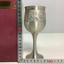 y3425 Oriental Peweter オリエンタル ピューター ワイングラス ワインカップ デザインカップ おしゃれ 象 動物 銀色 シルバー 未使用_画像7