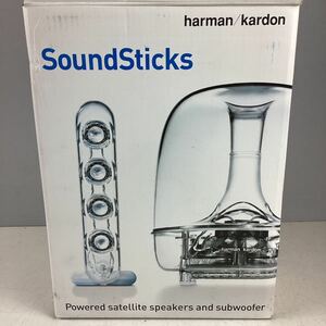 o3218 SoundSticks harman/kardon スピーカー ペア Apple T2587J/A 箱付き 通電確認済 中古 