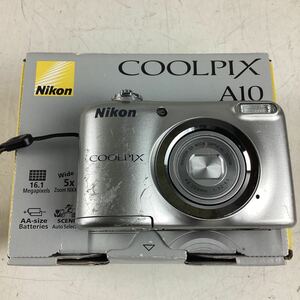 o358 Nikon COOLPIX A10 ニコン デジカメ シルバー コンパクトデジタルカメラ 動作確認済 中古