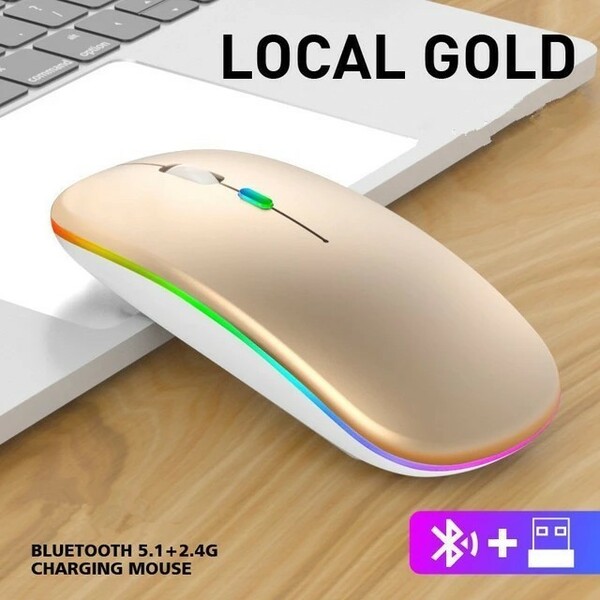 充電式 Bluetooth 2.4g usbワイヤレスマウス LOCAL GOLD