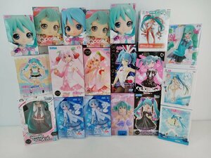 [HR-058] 初音ミク プライズ フィギュア Qposket まとめ売り 開封未開封混在 ジャンク 雪ミク レーシングver. など　