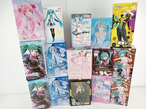 [BF-1-3] 初音ミク プライズ 一番くじ フィギュア 15点 まとめ売り 開封未開封混在 ジャンク 桜ミク 雪ミク 鏡音レン 他