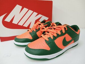 [16A-63-102-1] ◎未使用品 NIKE ナイキ DUNK LOW RETRO ゴージグリーン アンド トータル オレンジ DD1391-300 黒タグ付き サイズ28.0cm