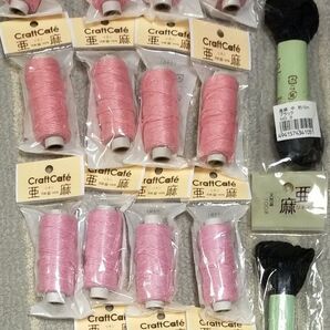 麻コード 亜麻 細・中 ヘンプコードブレスレットラッピングねじり編みハンギングバスケット トーカイ