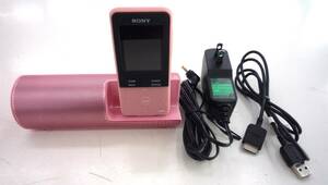 【ジャンク品】 SONY walkman ウォークマン NW-S313　ピンク　スピーカー付属　現状品