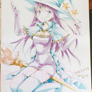 手描きイラスト　オリジナルのみ　リクエスト原画　大色紙　一枚　コピック