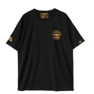 【在庫あり 即納】Mサイズ バンソン VANSON ドライ メッシュTシャツ VS23802S ブラック/イエロー M 吸汗/速乾