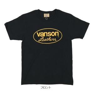 Mサイズ VANSON バンソン OVAL FB 半袖Tシャツ 882V063 ブラック
