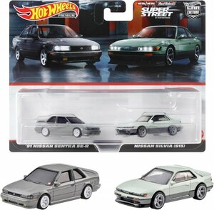 即決☆☆ '91 日産セントラ SE-R/シルビア (S13) NISSAN SENTRA SE-R / SILVIA (S13) ホットウィール (Hot Wheels) プレミアム 2パック☆