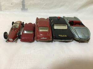 ○T366○ミニカー 5台まとめ YONEZAWA BENZ 300SL DIAPET/DINKY TOYS FORD/CORGI TOYS ASTON MARTIN FERRARI/LESNEY BENZ 220 SE