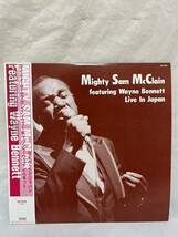 ◎T098◎LP レコード 美盤 マイテイ・サム・マクレイン Mighty Sam McClain Featuring Wayne Bennett Live In Japan/1986年/DB-2508/帯付_画像1