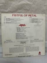 ◎T556◎LP レコード Anthrax アンスラックス/Fistful Of Metal/MFN 14/1984年/UKオリジナル盤_画像2