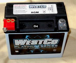 WESTCO ハーレーバッテリー 65991-82B　(OEM WCP20)製造 2023年11月黒ケース