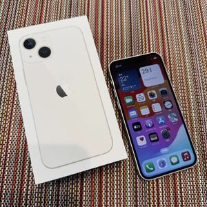 Apple iPhone 13 mini 256GB スターライト 国内版SIMロックフリー MLJK3J/A 100% 超美品 送料無料