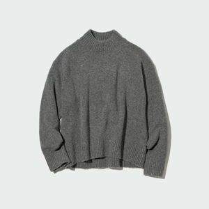 セーター ニット 長袖 UNIQLO ユニクロ ニットセーター ハイネック タートルネック　スフレヤーンモックネックセーター長袖