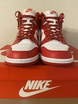 NIKE DUNK HI RETRO white/university red _画像3