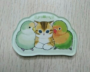 新品【モフサンド】かわいい特製イラストマグネット★鳥さんといっしょ★猫 cat ねこ フェイス mofusand もふさんど キャラマグネッツ 小鳥