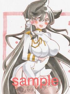 Art hand Auction Ilustración de obra de arte dibujada a mano de Doujin Atago Azur Lane B5, historietas, productos de anime, ilustración dibujada a mano