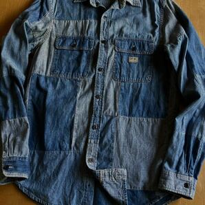 Denim&Supply パッチワークデニムシャツ S 傑作 ラルフローレン RRL（ ビンテージジャケットの画像4