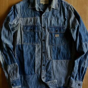 Denim&Supply パッチワークデニムシャツ S 傑作 ラルフローレン RRL（ ビンテージジャケットの画像1