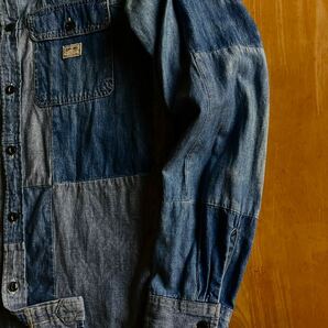 Denim&Supply パッチワークデニムシャツ S 傑作 ラルフローレン RRL（ ビンテージジャケットの画像5