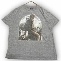 Y113★USA古着★STAR WARS スター・ウォーズ 半袖Tシャツ チューバッカ プリント 最後のジェイダ XLサイズ相当 グレー ユニセックス_画像1