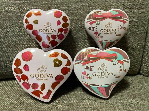 GODIVA ゴディバ　空き缶　お菓子缶　4個セット