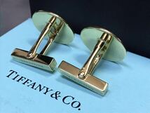 750 金無垢 Tiffany K18 ティファニー カフス カフリンクス ボタン　750 金無垢_画像8