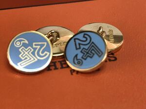  Hermes blue cuffs cuff links 