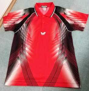  butterfly Butterfly ping-pong game shirt p Ractis shirt JTTA JASPO M red / black product number 42050 air p Roo ma* shirt present condition exhibition 