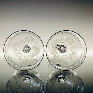 アンティーク サンルイ アンヴェール（アントワープ）シャンパンクープグラス SAINT-LUOIS ANVERS ２客 ペアの画像4