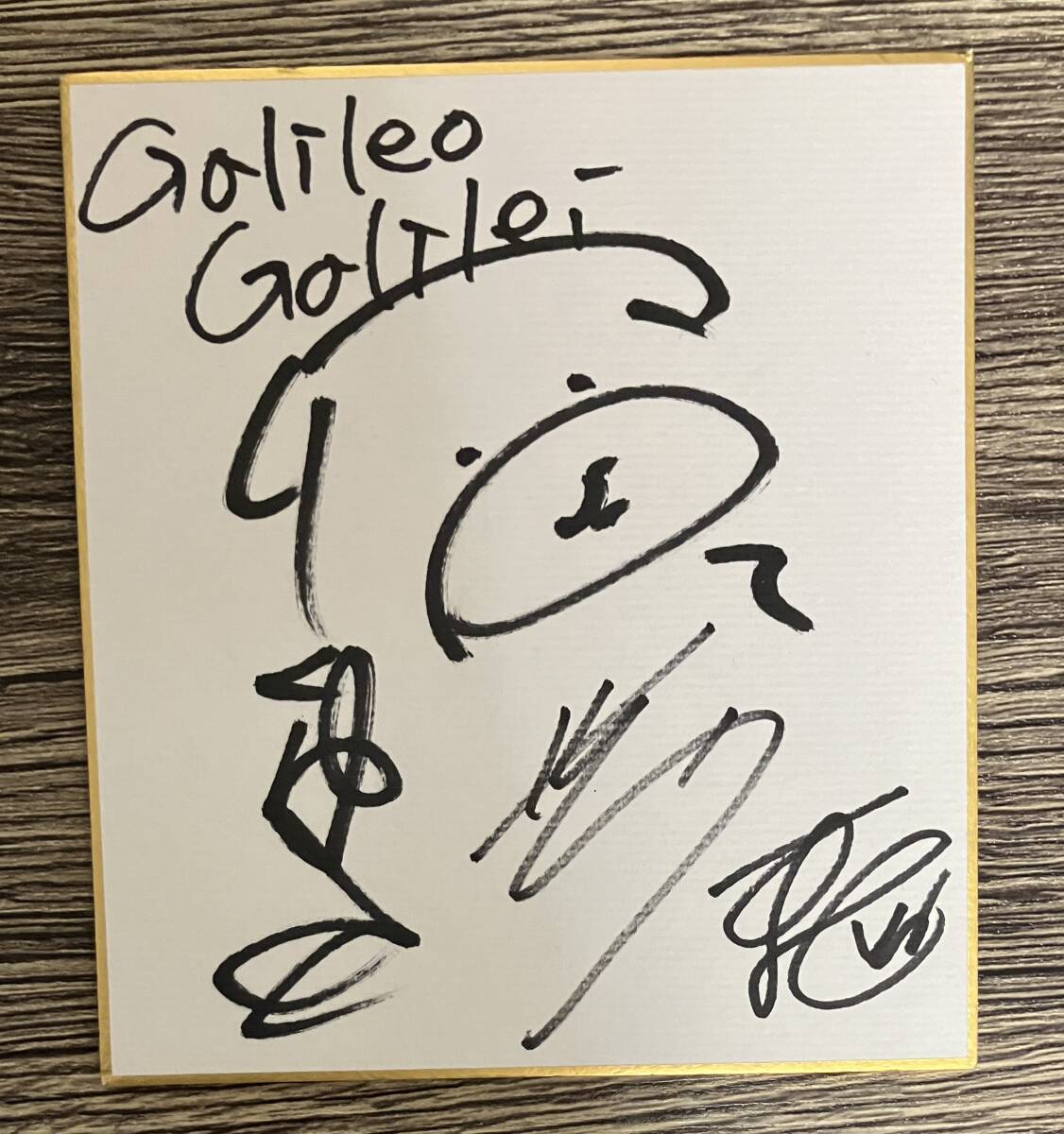 ◎ Galileo Galilei autograph colored paper Galileo Galilei small band Yuki Ozaki official shipping 230 yen Tracking available, Talent goods, sign
