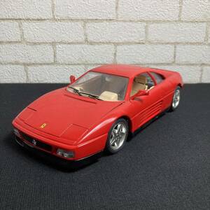 イタリア製 burago ブラーゴ 1/18 1989年型 フェラーリ 348tb レッド　赤　ミニカー　おもちゃ　玩具　コレクター品　k51-322-23