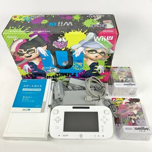 Wii U スプラトゥーン セット ゲーム機 本体 WUP-101 32GB シロ 未開封amiibo アオリ・ホタル2体付き [C5458]