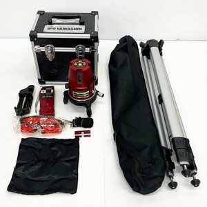 YAMASHIN 山真製鋸 レーザー墨出し器 レーザーマスター プレミアム3 PM-3 受光器 BBR-3 三脚付き [M11302]