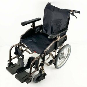 松下電工株式会社 NAiS モジュラー車椅子 車いす 車イス flexy フレキシー 座幅38/40cm 100kgまで 2003年製 ブラック [U12492]