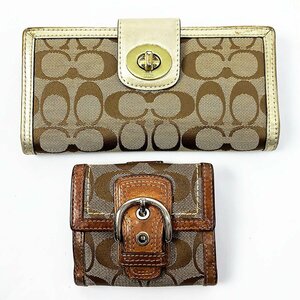 COACH コーチ シグネチャー Wホック 長財布 ＋ バックル 二つ折り 財布 [U10709]