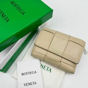 【付属品完備・極美品】BOTTEGA VENETA ボッテガヴェネタ カセット　三つ折りファスナーウォレット