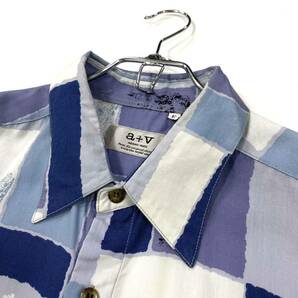 a + v / 半袖シャツ 総柄シャツ メンズFREE ブルー系/ホワイトの画像4