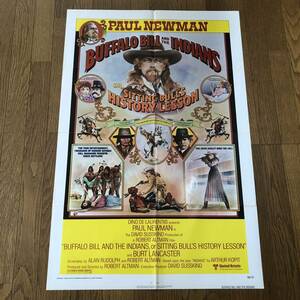 「ビッグ・アメリカン」USA版ポスター ポール・ニューマン、バート・ランカスター BUFFALO BILL AND THE INDIANS ロバート・アルトマン