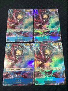ワンピースカード　サンジ　シークレットパラレル　4枚　双璧の覇者